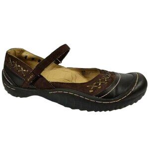 J-41 Adventure Women's Brown/Black Slip-On Mary Jane Shoes Size 8M